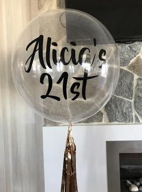 Personalised Bubble with Balloon Collar