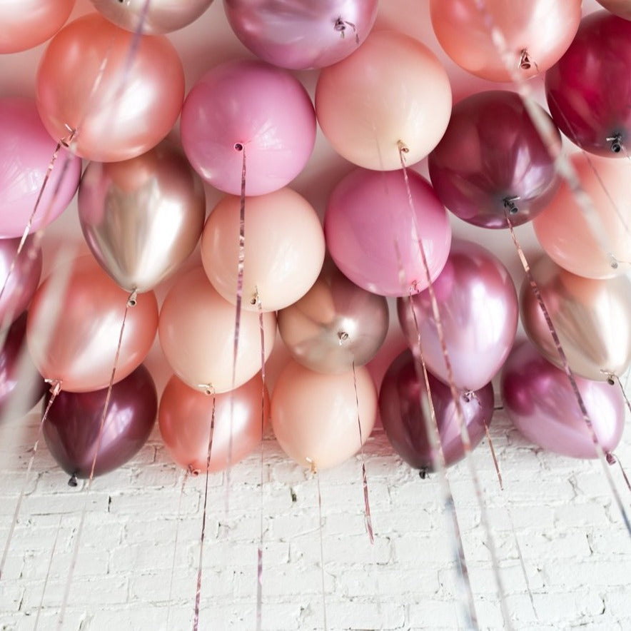 Rose Gold Mix Ceiling Balloons