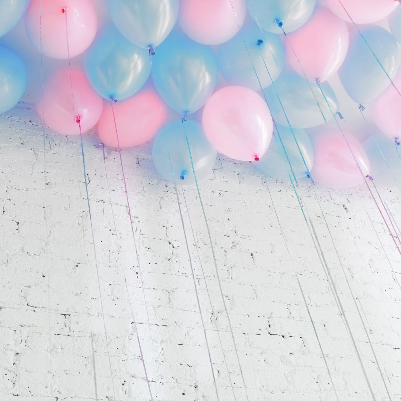 Mixed Pinks and Blues Ceiling Balloons