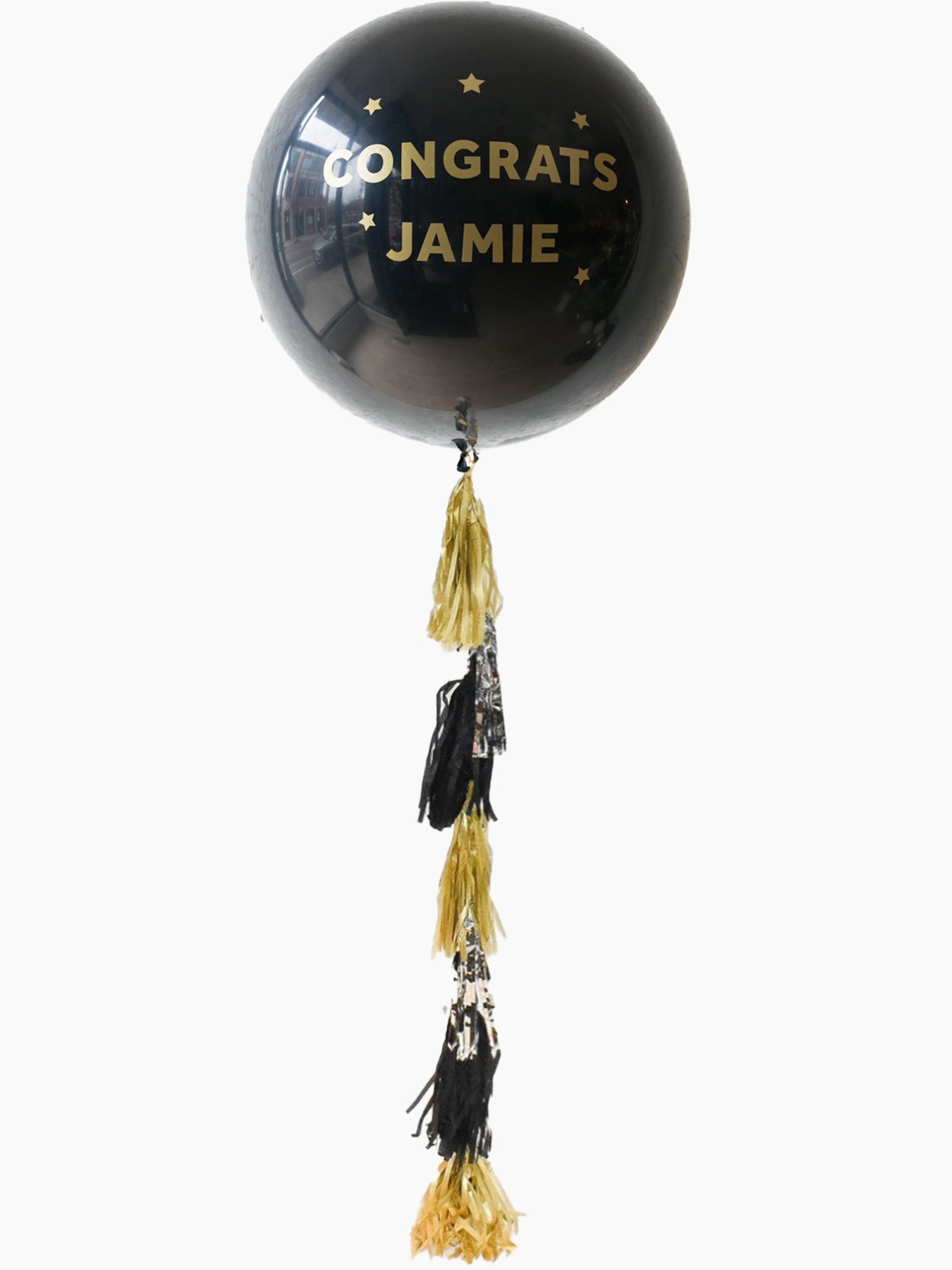 Giant Black Personalised Balloon 60cm