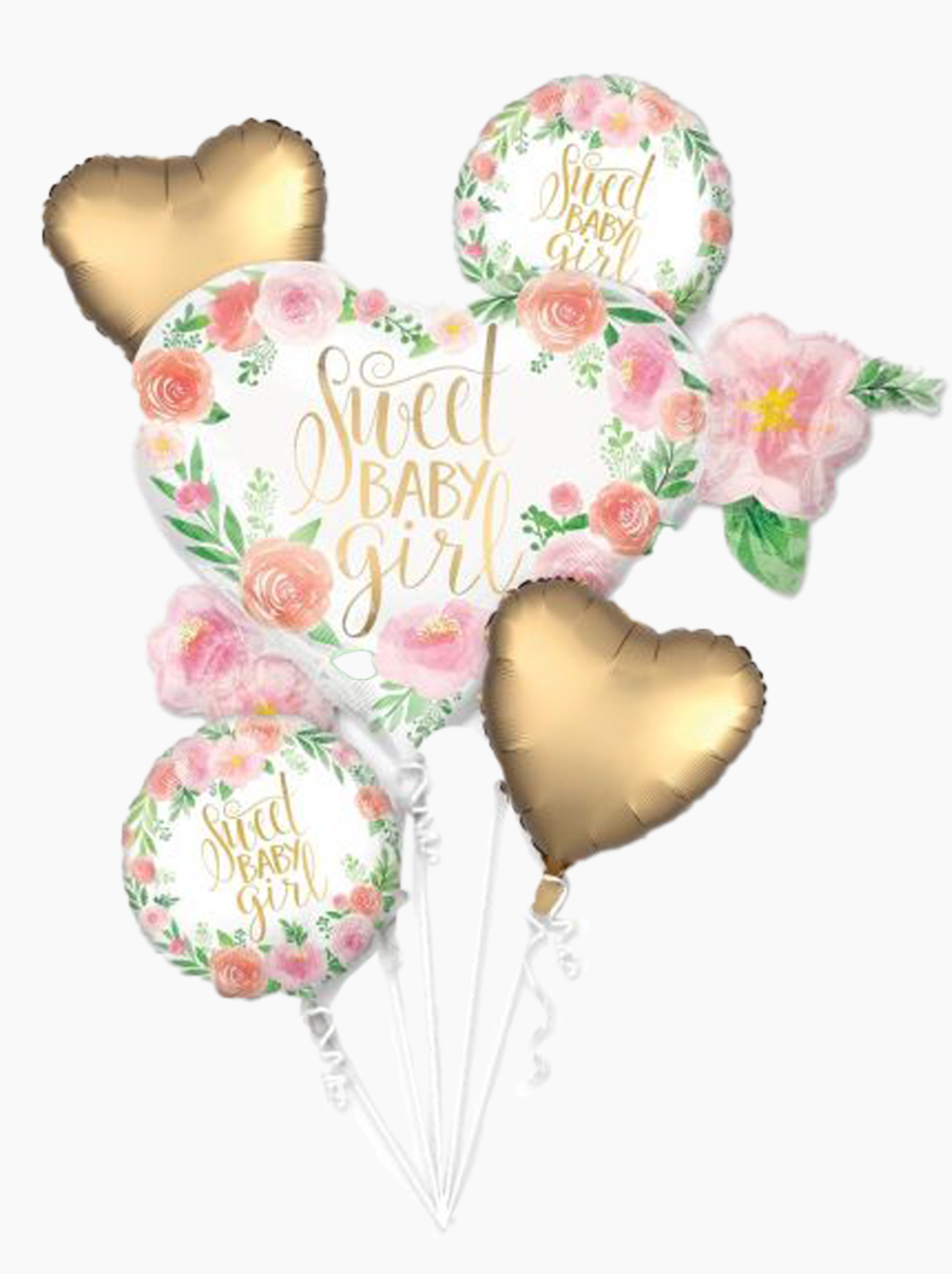 Floral Baby Girl Balloon Bouquet