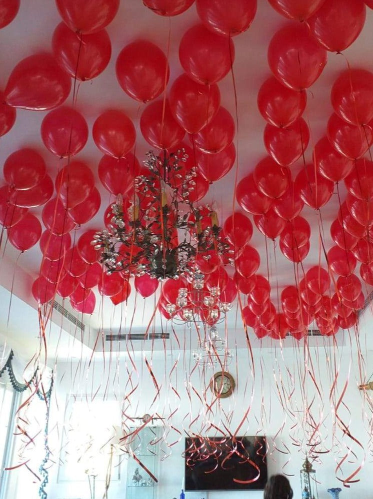 Red Ceiling Balloons